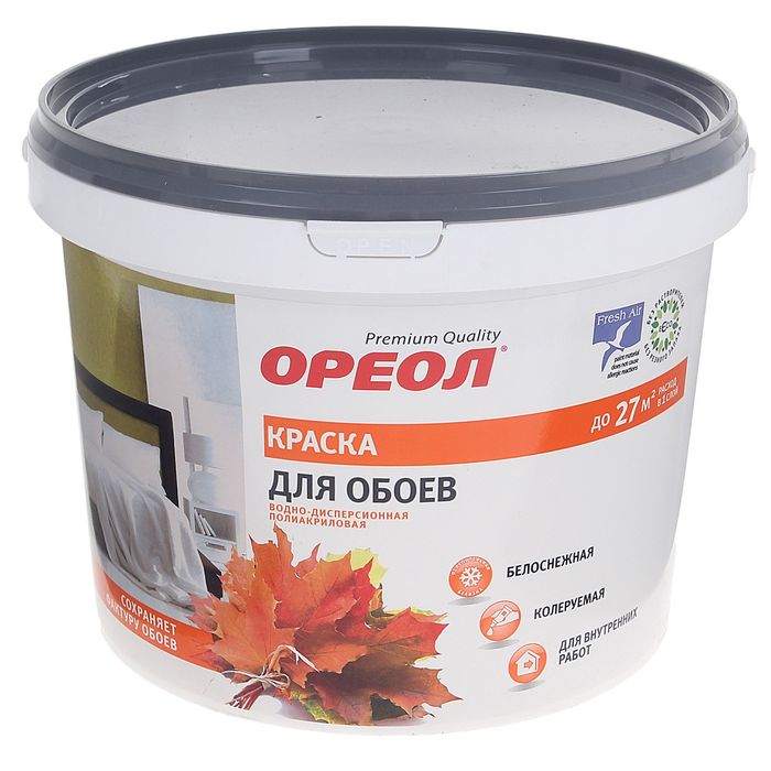 Краска водно-дисперсионная Ореол для обоев 3 кг