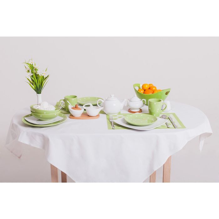 Сахарница 350 мл "Эстет", на деревянной подставке