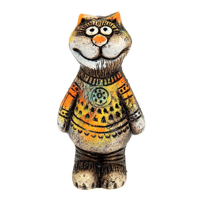 Сувенир из шамота "Кот Дачник"