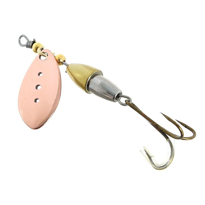 Блесна вращающаяся, цвет медь/золото/серебро #1