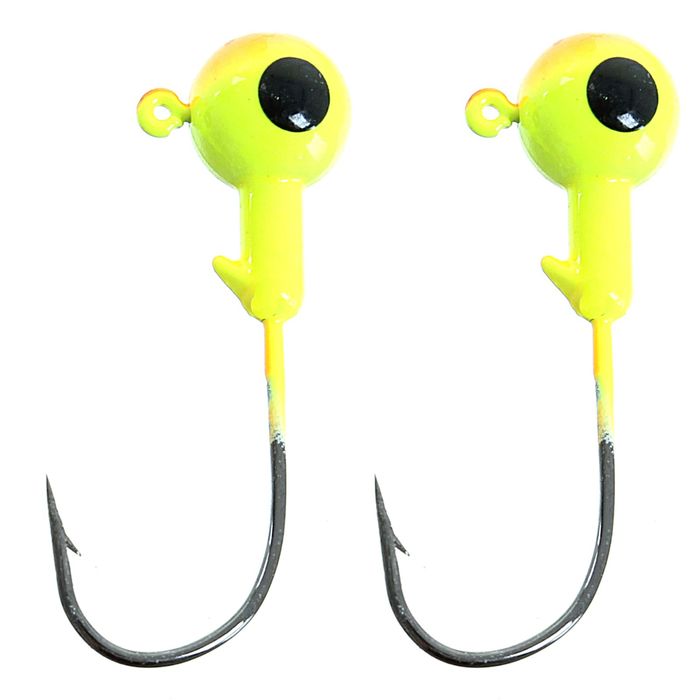 Джиг-головка 9 г, цвет оранжево-зелёный (набор 2 шт.)