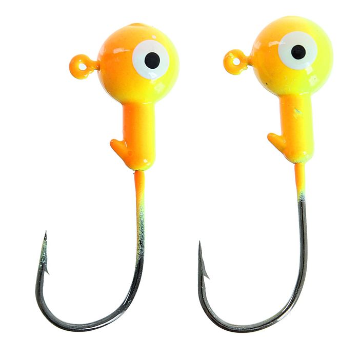 Джиг-головка 9 г, цвет оранжево-жёлтый