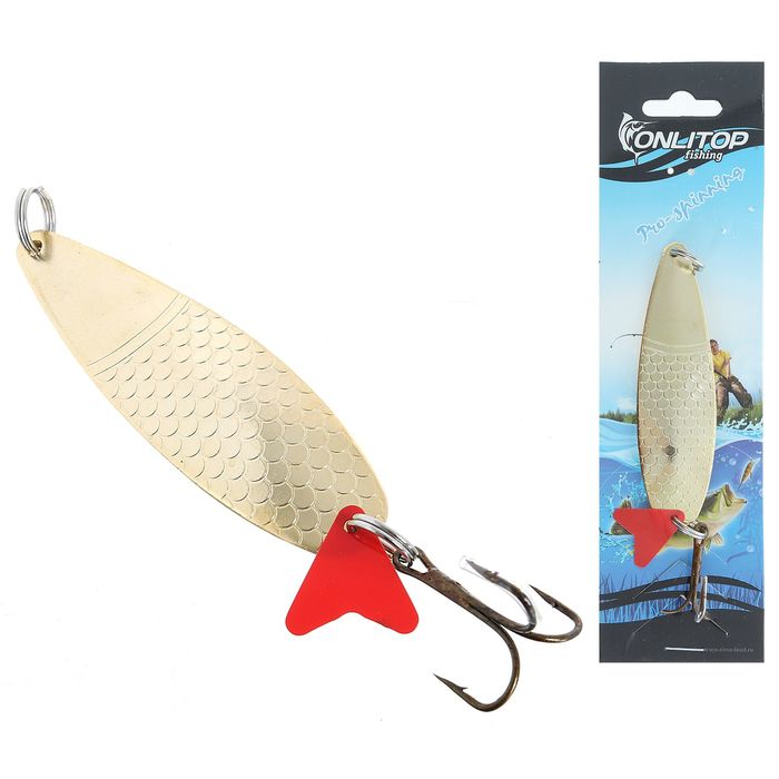 Блесна "Профи", 32 г, цвет золото / красный