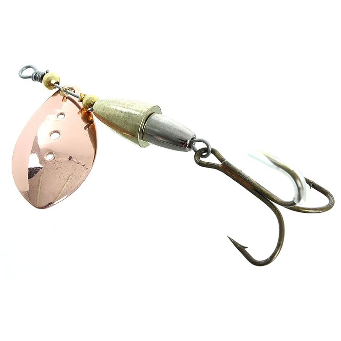 Блесна вращающаяся, цвет медь/золото/серебро #2