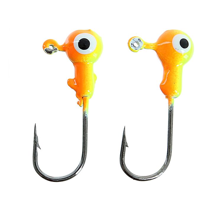 Джиг-головка 1 г, цвет оранжево-жёлтый