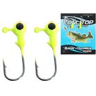 Джиг-головка 1 г, цвет оранжево-зелёный, набор 2 шт.