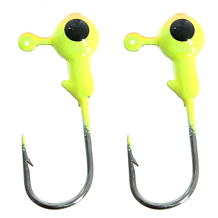 Джиг-головка 1 г, цвет оранжево-зелёный (набор 2 шт.)