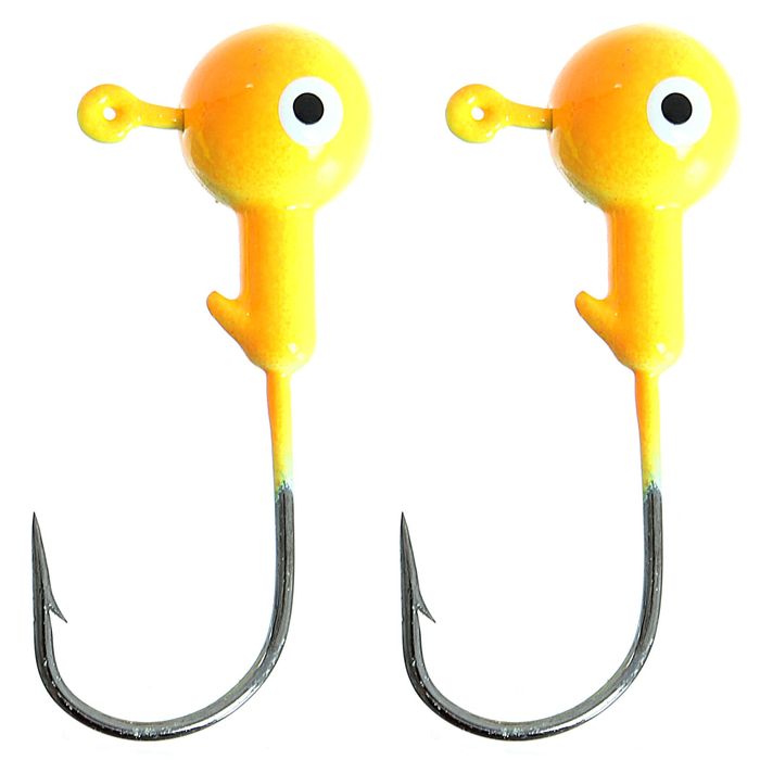 Джиг-головка 10 г, цвет оранжево-жёлтый (набор 2 шт.)