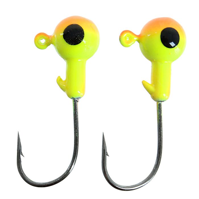 Джиг-головка 5 г, цвет оранжево-зелёный (набор 2 шт.)