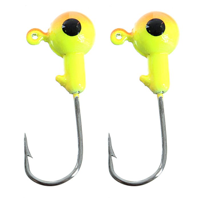 Джиг-головка 4 г, цвет оранжево-зелёный (набор 2 шт.)