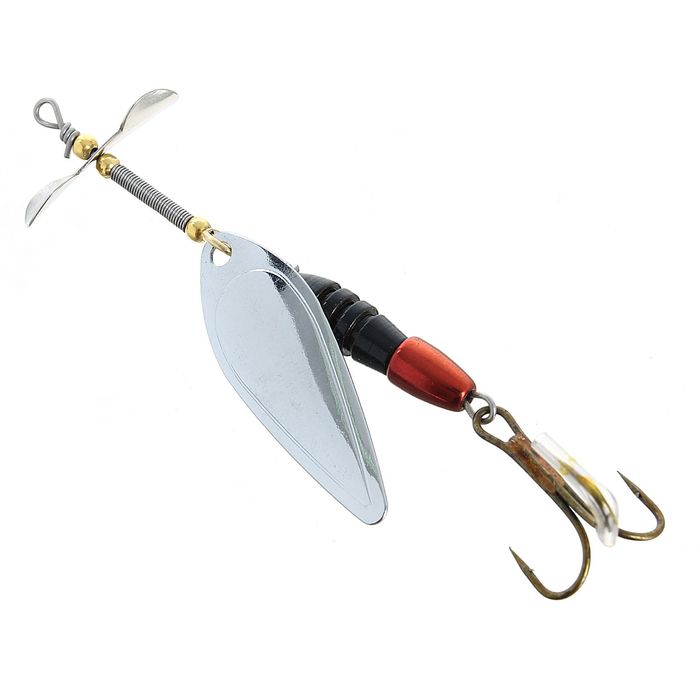 Блесна вращающаяся, цвет золото/чёрный/красный #2