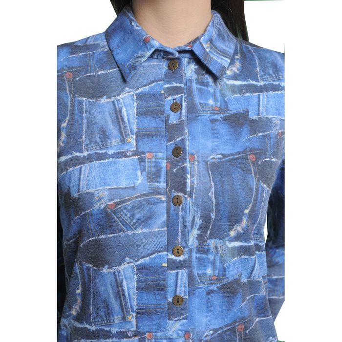 Платье женское 4288, размер 46, рост 164 см, цвет синий/голубой