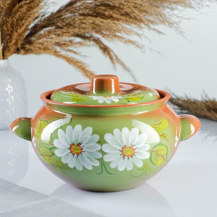 

Жаровня "Ромашка" на зелёном, 2л