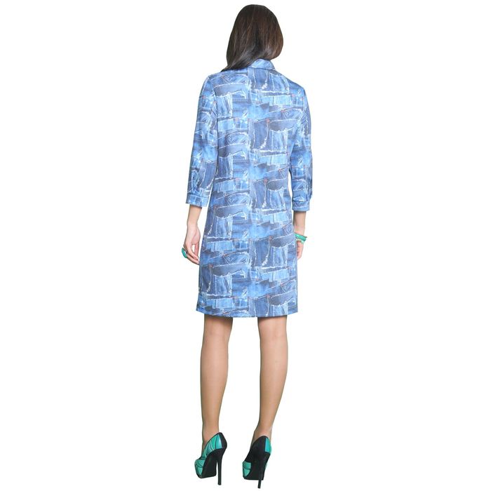 Платье женское, размер 54, рост 164 см, цвет синий/голубой (арт. 4288 С+)