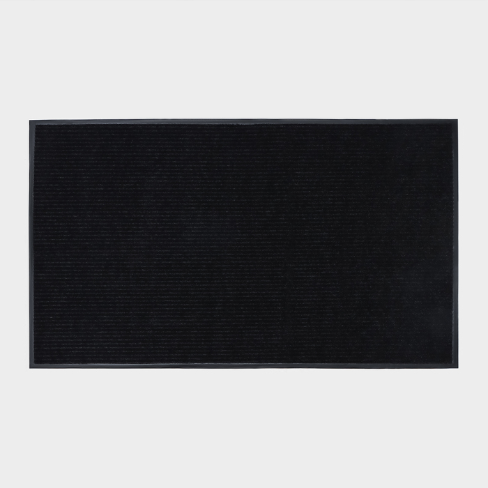 Коврик придверный влаговпитывающий, ребристый, «Стандарт», 90×150 см, цвет чёрный коврик придверный влаговпитывающий ребристый стандарт 90х120 см цвет черный