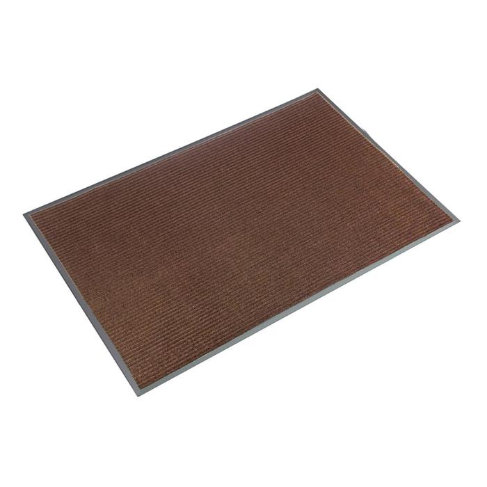 Коврик придверный влаговпитывающий, ребристый, «Стандарт», 90×120 см, цвет коричневый