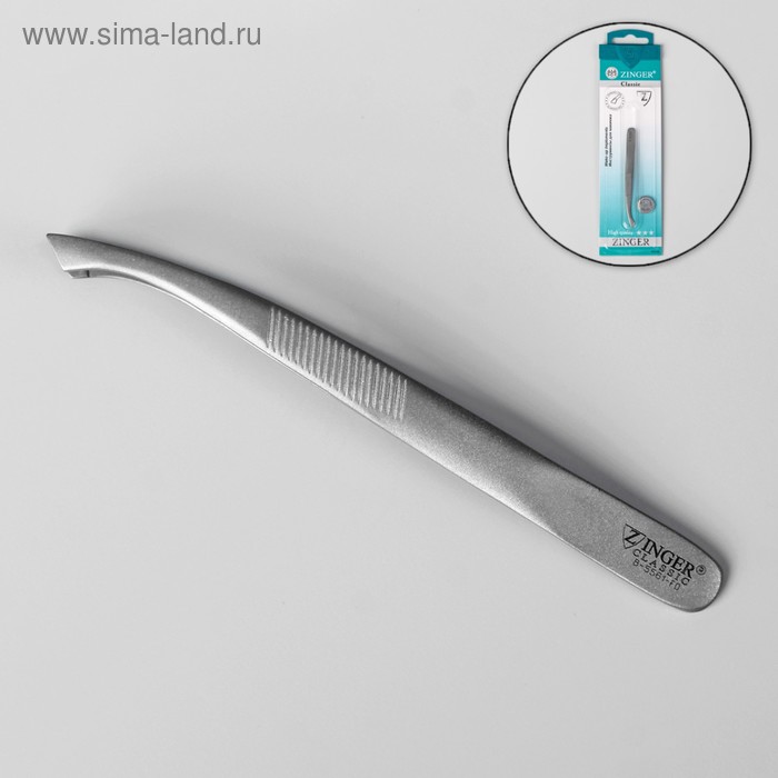 

Пинцет загнутый, 8,5 см, цвет матовый серебристый, B-5561-D
