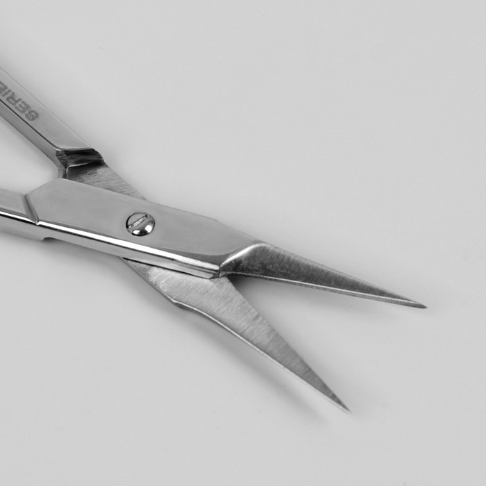 Ножницы маникюрные, для кутикулы, прямые, 9,5 см, на блистере, цвет серебристый, B-117-S-SH