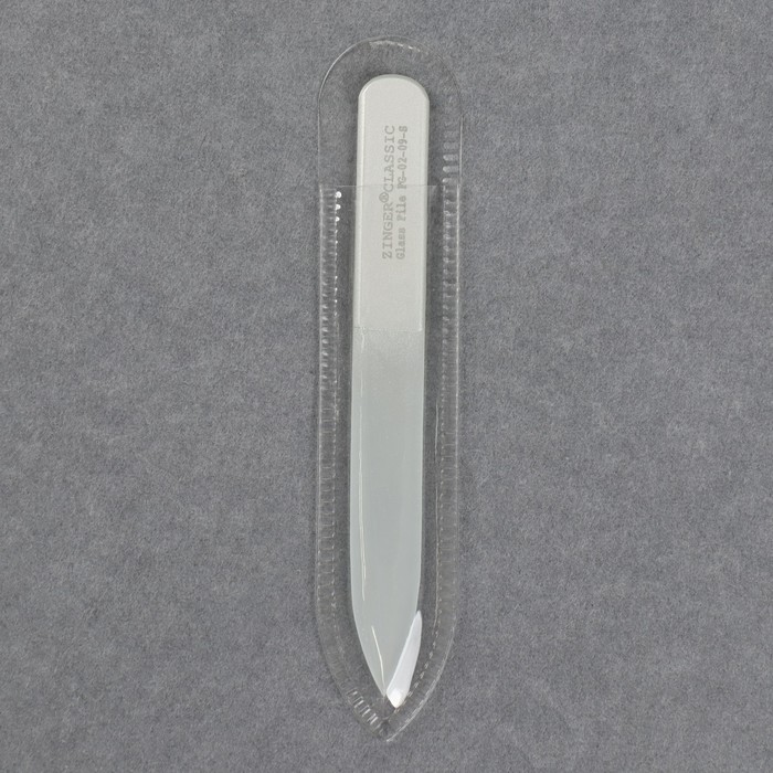 Пилка стеклянная для ногтей, двусторонняя, 9см, разноцветная