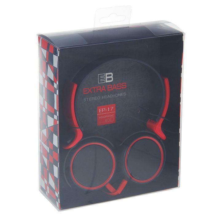 Гарнитура Luazon "Сити", чёрно-красная