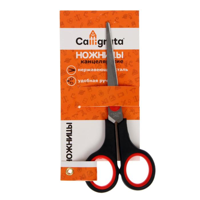 Ножницы канцелярские 15,5 см "Стандарт" пластиковые ручки, европодвес