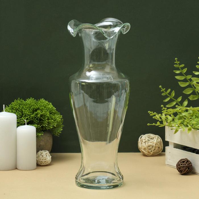 ваза С-73 h 300 мм. из прозрачного стекла (без декора)
