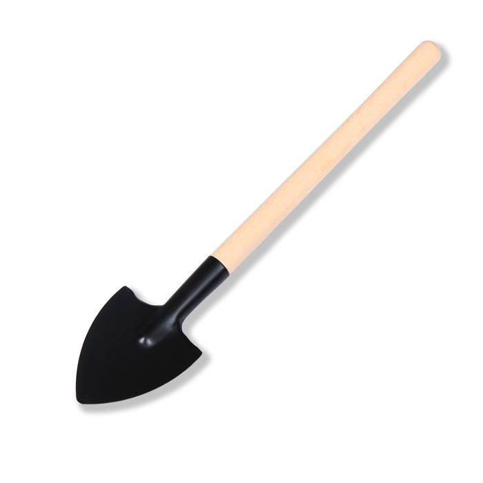 фото Набор садового инструмента, 3 предмета: грабли, 2 лопатки, длина 24 см, деревянные ручки greengo
