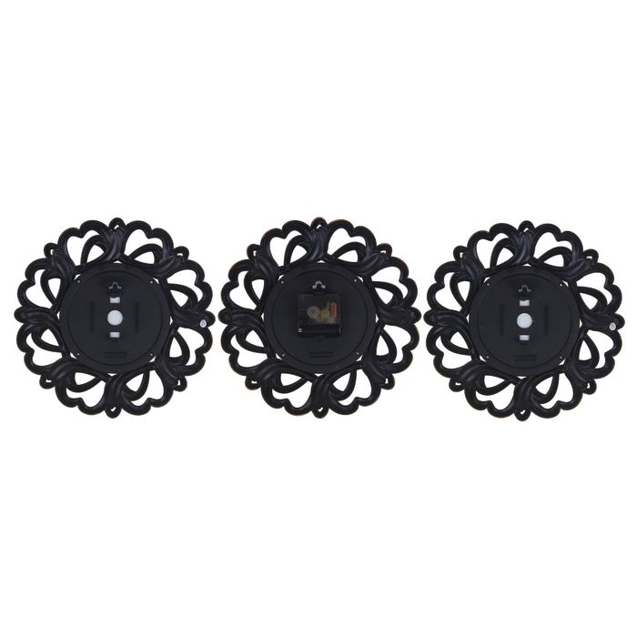 Часы настенные интерьерные "Лепнина" + 2 зеркала, под бронзу