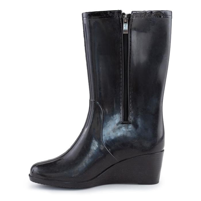 Сапоги женские с утеп арт.13с на танкетке (черный) (р. 38)