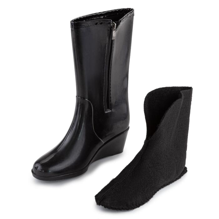 Сапоги женские с утеп арт.13с на танкетке (черный) (р. 38)