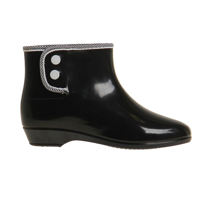 Сапоги (полуботинки) женские с утеп арт.9 на кнопках (черные) (р. 37)