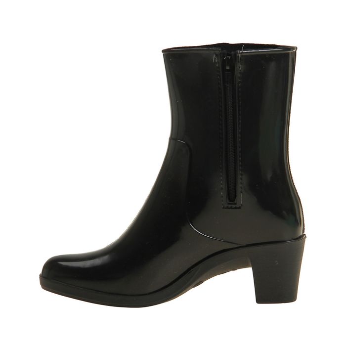 Сапоги женские с утеп арт.8 на каблуке с молнией (черный) (р. 40)