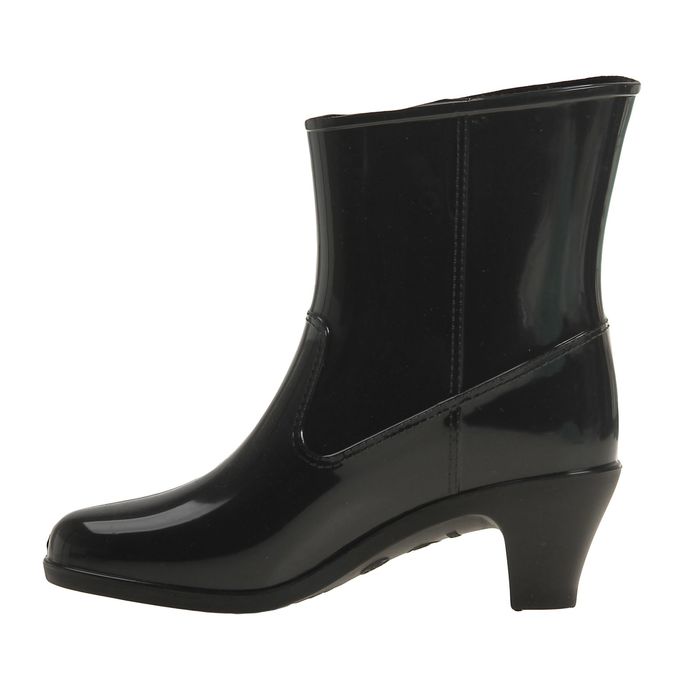 Полусапожки женские с утеп арт.7к на каблуке (черный) (р. 39)