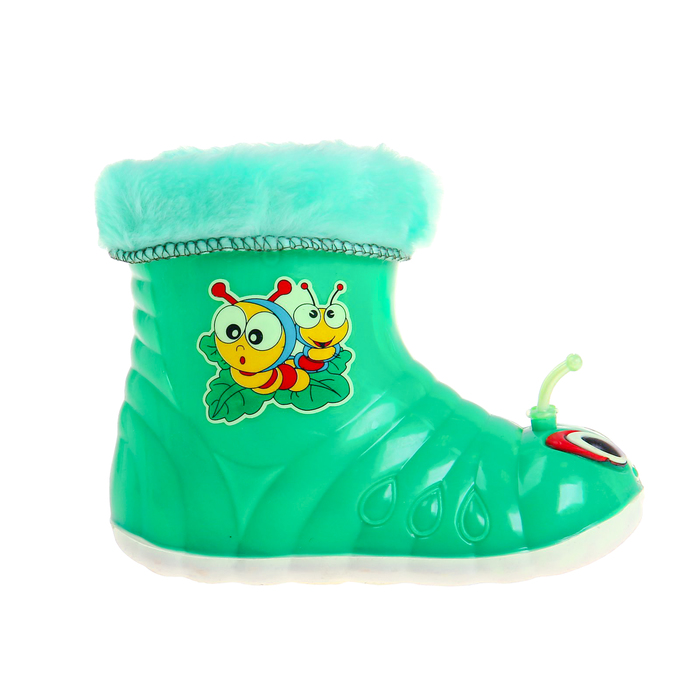 Сапоги детские «Улитка» с утеп. арт.105 (зелёный) (р. 22)