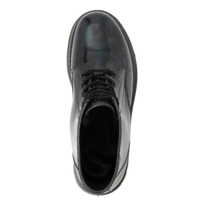 Сапоги (ботинки) женские с утеп арт.12 на шнуровке (черный) (р. 36)