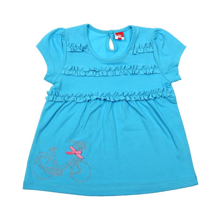 Футболка для девочки, рост 92 см (52), цвет бирюзовый