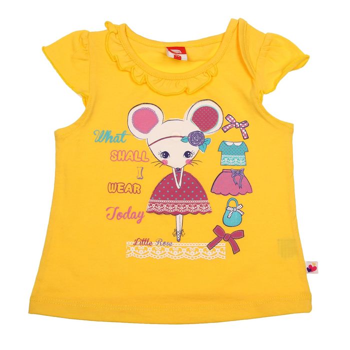 Футболка ясельная, рост 62 см (40), цвет жёлтый