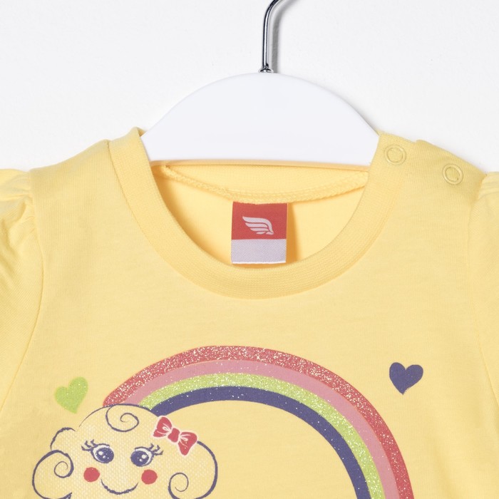 Комплект ясельный (футболка+шорты), рост 62 см (40), цвет жёлтый