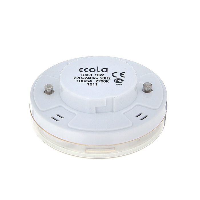 Лампа энергосберегающая Ecola, GX53, 13 Вт, 2700 К, 27x75 мм
