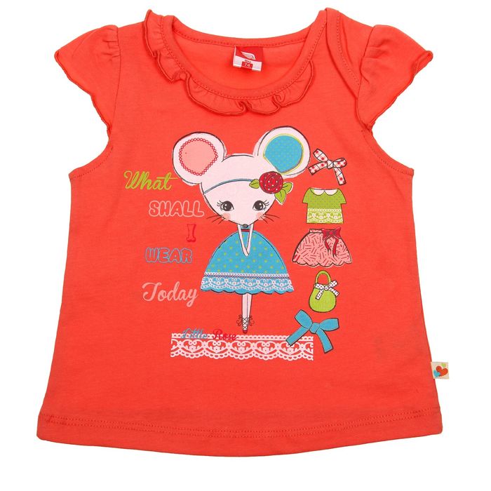 Футболка ясельная, рост 62 см (40), цвет коралл