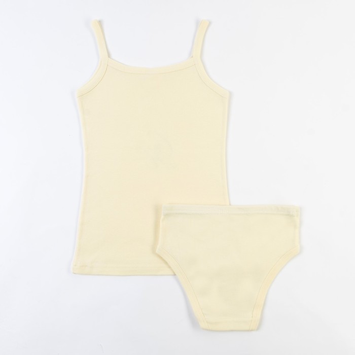 Комплект для девочки (майка+трусы), рост 146 см (76), цвет светло-жёлтый