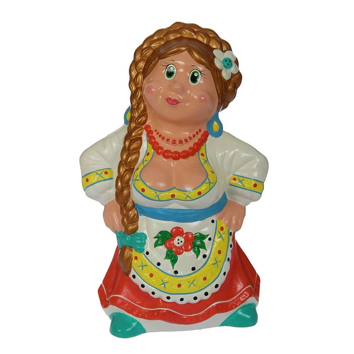 Копилка "Девушка с косой" микс