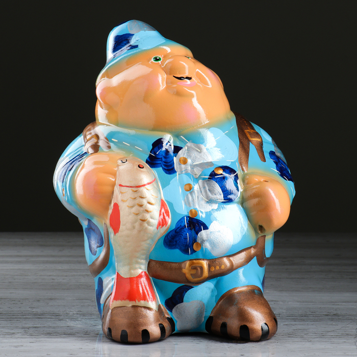 Копилка "Рыбак" доллары, микс