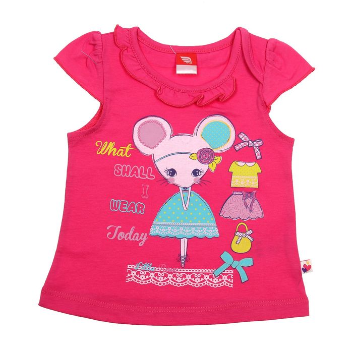 Футболка ясельная, рост 62 см (40), цвет розовый