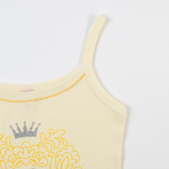 Комплект для девочки (майка+трусы), рост 140 см (72), цвет светло-жёлтый