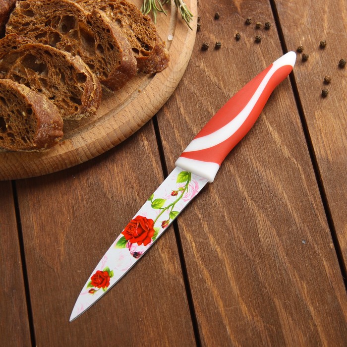 Нож с антиналипающим покрытием 12,5 см "Весна" цвет МИКС