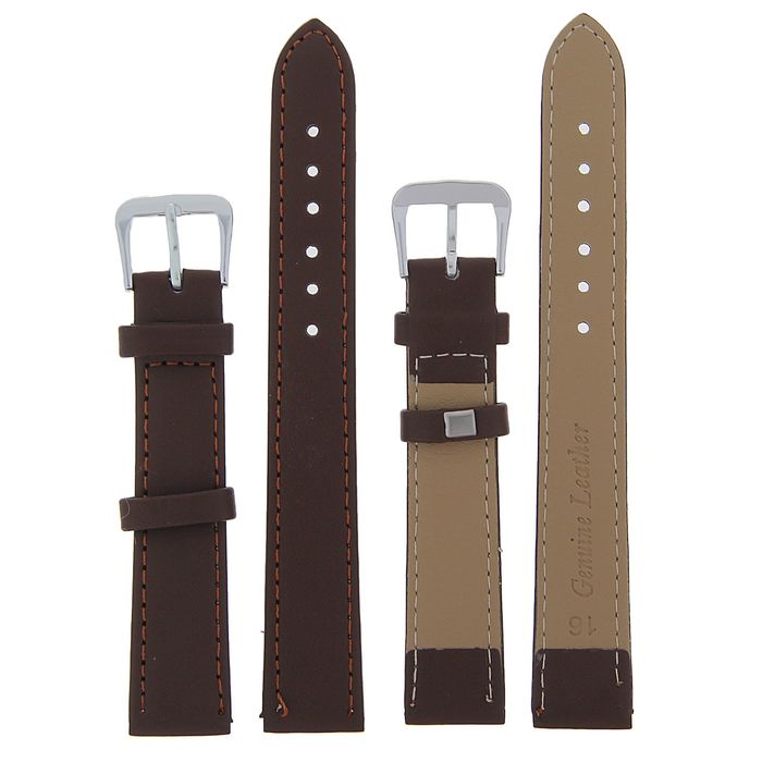 Ремешок для часов, 16 мм, 19 см, коричневый
