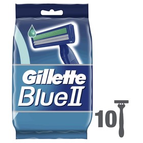 

Бритвенные станки одноразовые Gillette Blue II, 2 лезвия, 10 шт