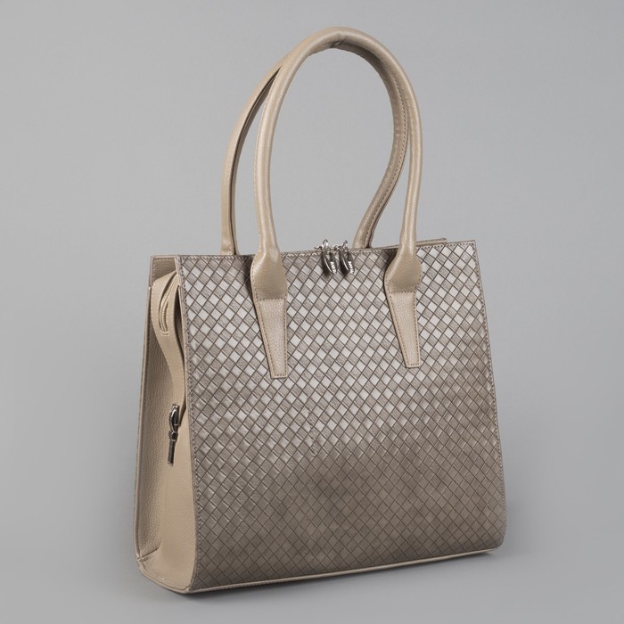 Сумка женская, 1 отдел, 1 наружный карман, цвет бежевый