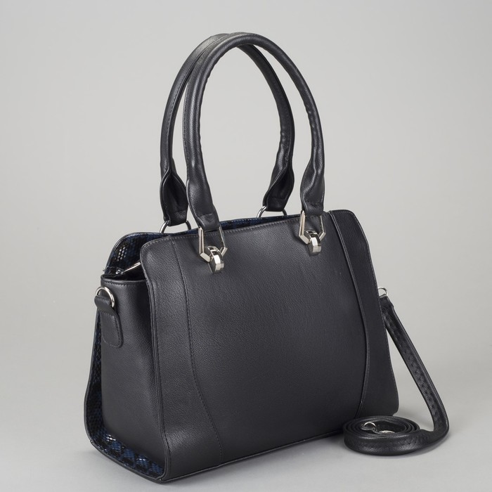 Сумка женская на молнии, 1 отдел, 1 наружный карман, чёрная